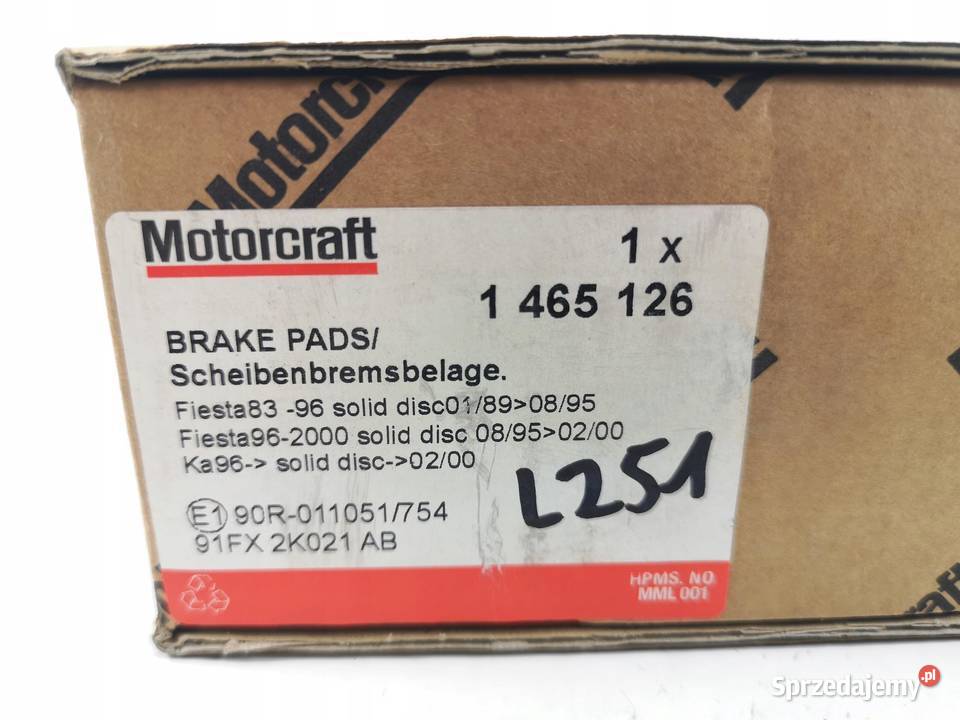 KLOCKI HAMULCOWE PRZÓD FORD ESCORT FIESTA KA ASO