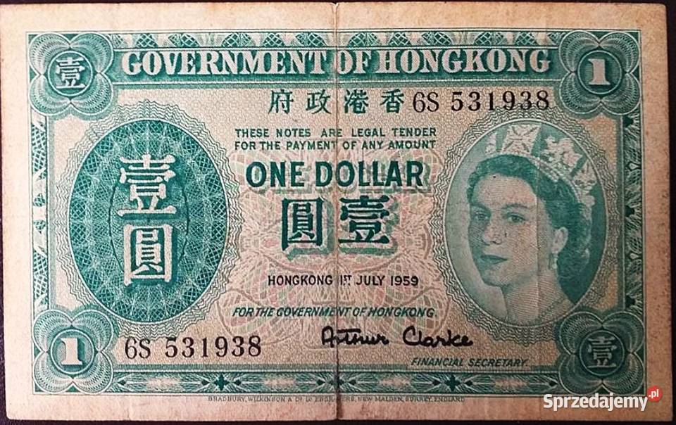HONGKONG 19591 DOLARQEII wysyłka Człuchów