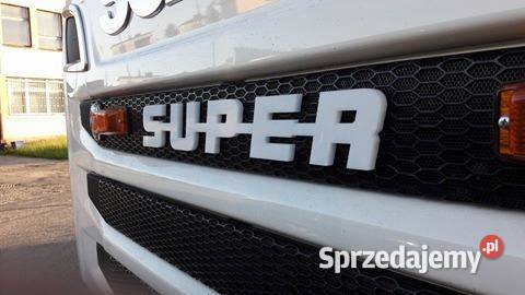 Scania SUPER emblemat BIAŁY 8mm połysk GRUBY Kobierno