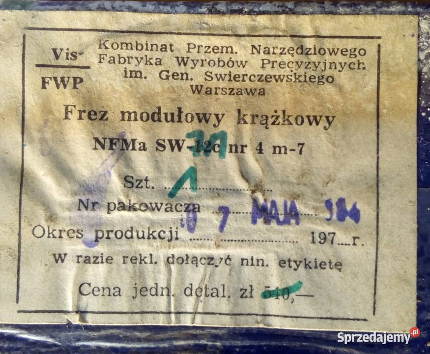 Frezy modułowe krążkowe zestaw Legionowo sprzedam