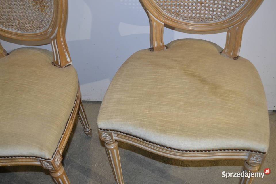 krzesła medaliony 6 rafia