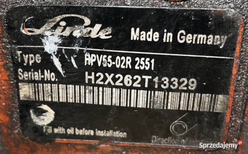 Linde HPV5502R 2551 Pompa hydrauliczna do Vgele wielkopolskie Poznań