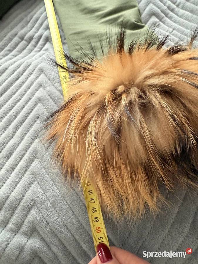 Parka z obszyciem naturalnym jenot