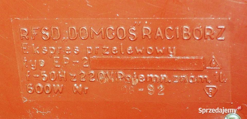 Ekspres przelewowy do kawy DOMGOS EP2 bez Gliwice