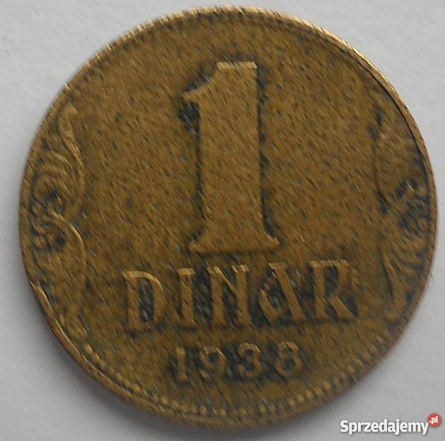 JUGOSŁAWIA1 DINAR1938 r Numizmatyka Legionowo