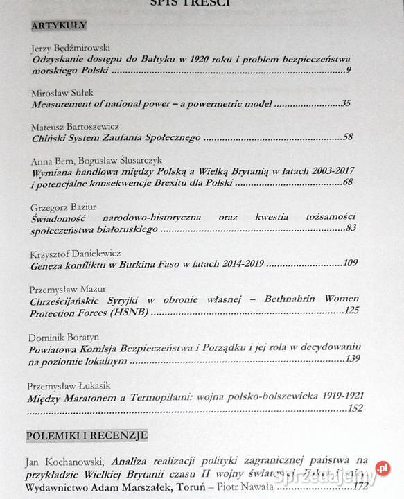 Przegląd Geopolityczny Tom 32 Wiosna 2020 lubelskie Chełm