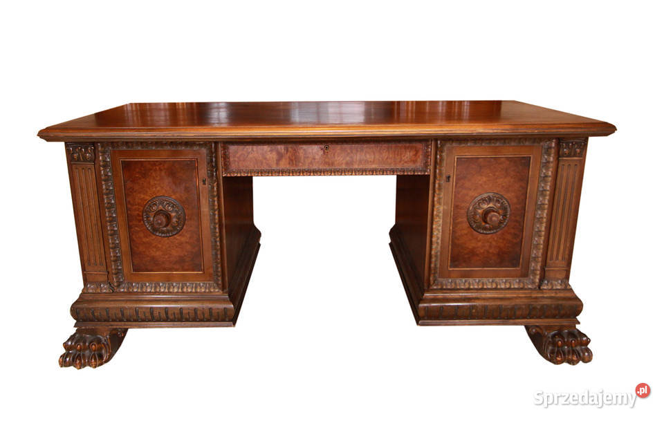 Komplet gabinetowy z 1925 r orzechowy biurko i Wrocław
