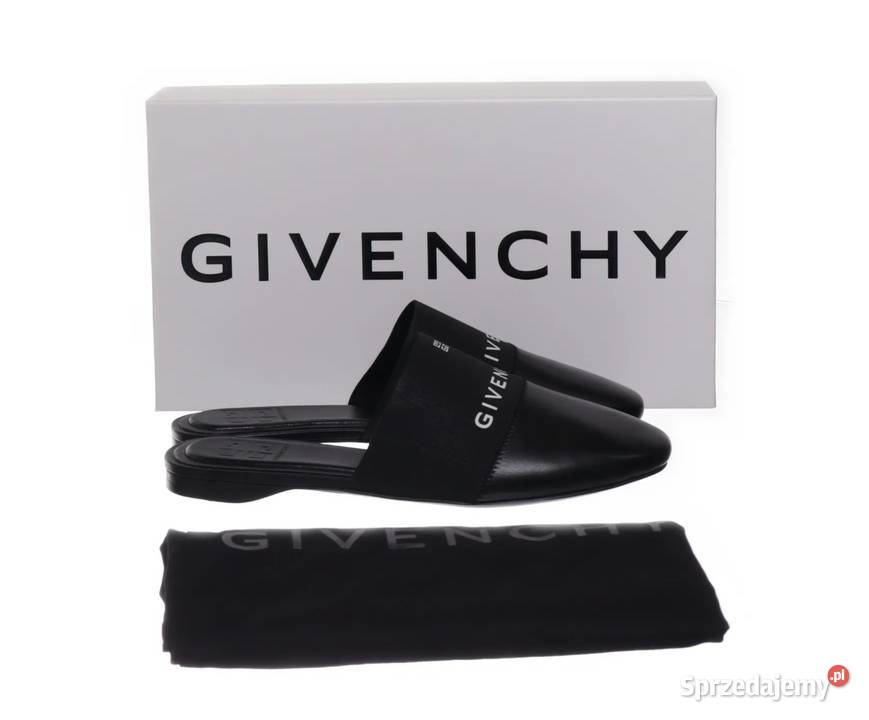 Oryginalne klapki Givenchy Bedford Mules rozmiar skóra mazowieckie