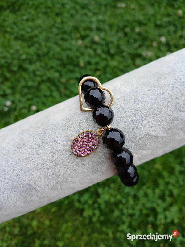 Bransoletka damska z Onyksu fasetowanego z Kielce sprzedam