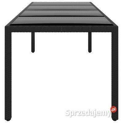 vidaXL Stół ogrodowy 250x100x75 szkło i rattan mazowieckie Warszawa