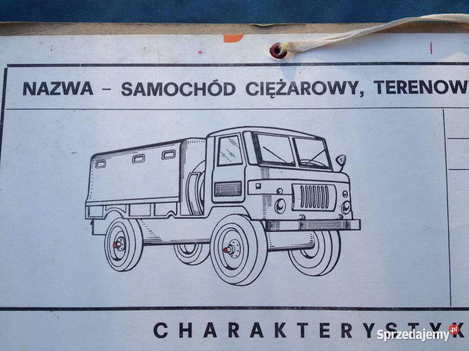 GAZ 66 tablica charakterystyka techniczna Warszawa