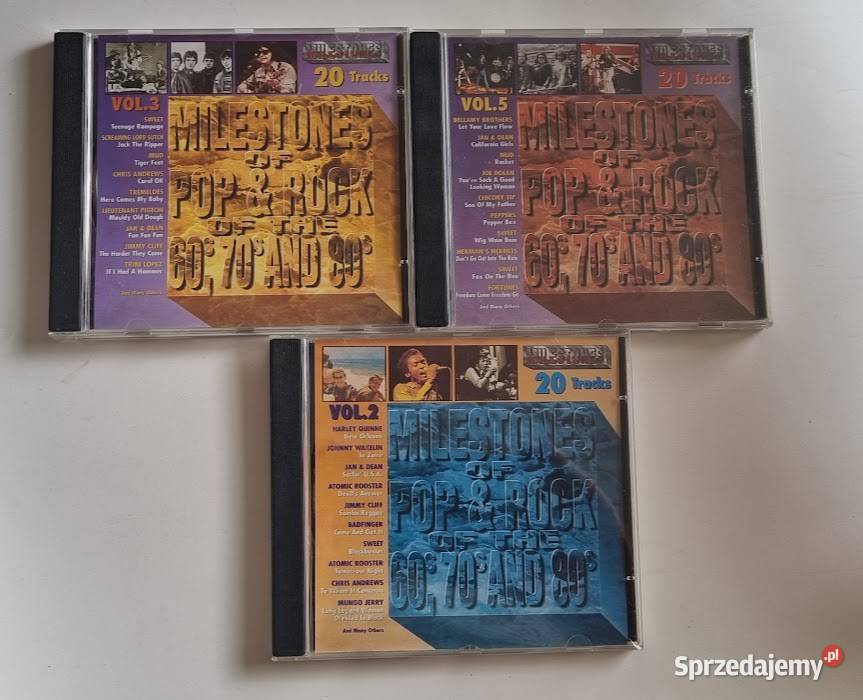 Płyty CD Milestones of pop rock of the 60s 70s Płyty i kasety lubuskie Zielona Góra