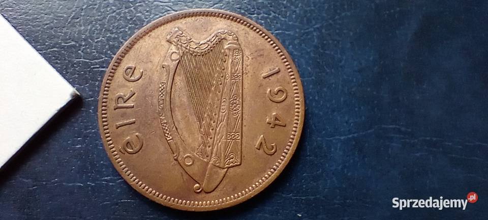Stare monety 1 pens 1942 Irlandia Numizmatyka