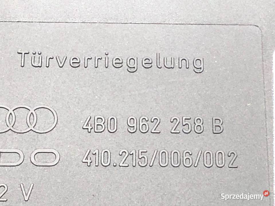 MODUŁ KOMFORTU AUDI A6 C5 4B0962258B Kombi 9705