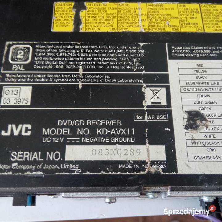 Radio JVC EXAD KDAVX11 dvd CD Divx Szczecin