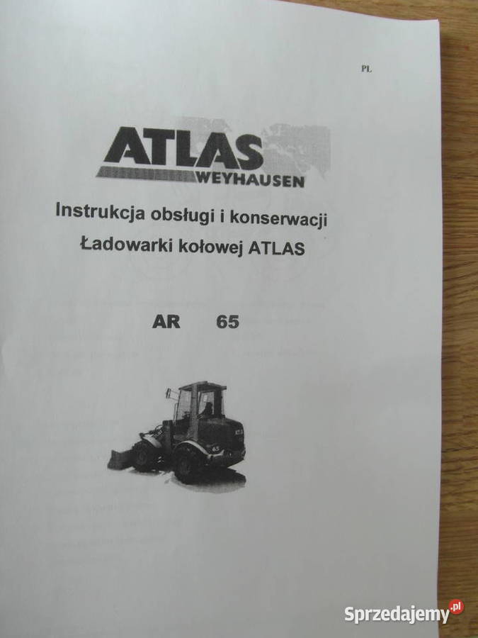 dtr instrukcja obsługi ładowarka atlas ar65 i zachodniopomorskie