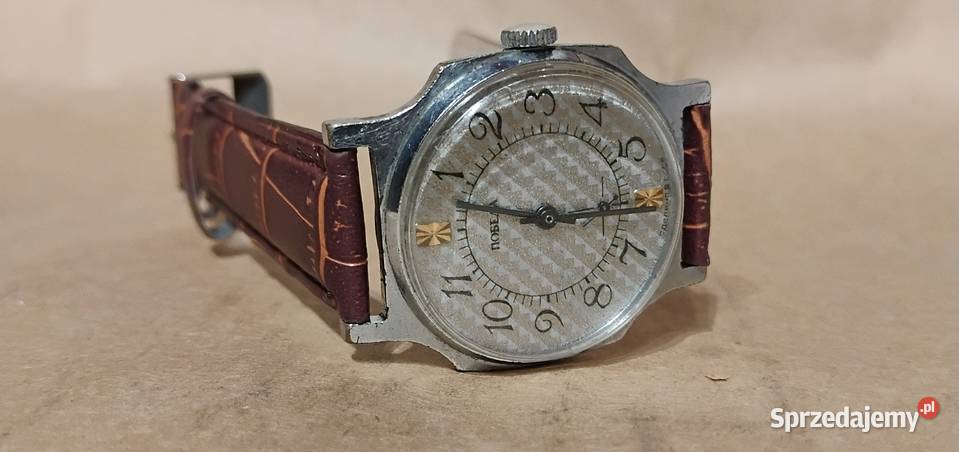 Zegarek Męski Pobieda 15 JEWELS 2602 srebrno Opole