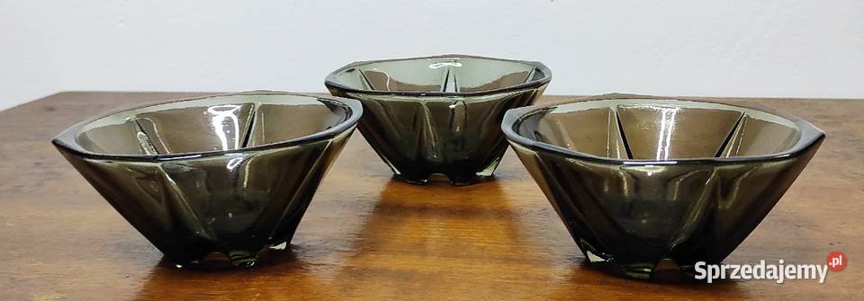 Huta Ząbkowice komplet trzech misek szkło Porcelana i szkło sprzedam