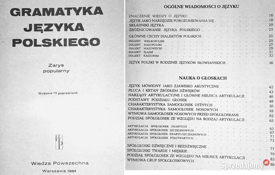 Gramatyka języka polskiego Zarys popularny Piotr Chełm sprzedam