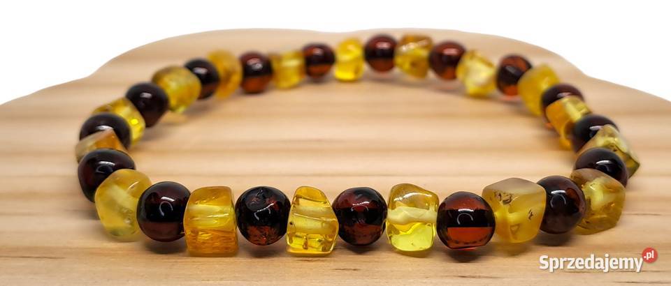Bransoletka BURSZTYN bałtycki kostka cytryna Warszawa