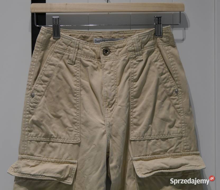 Bershka Cargo bojówki beż 32 XXS