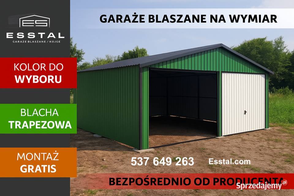 6x6 6x5 Blaszak Garaż Blaszany Schowek Wiatka 30m2 Kościan sprzedam