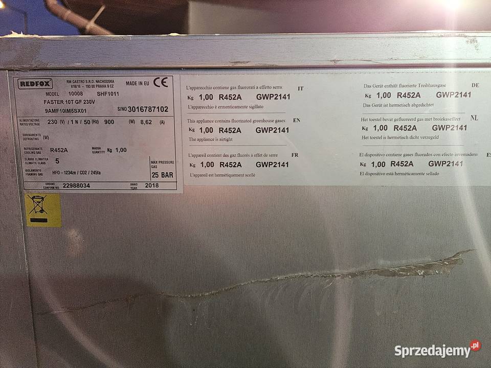 SZAFA SZOKOWA FASTER 10T GF 230V Gastronomia wielkopolskie Lisówki