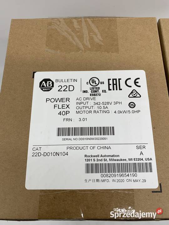 Allen Bradley 22DD010N104 Inverter 3f 4kW Warszawa sprzedam