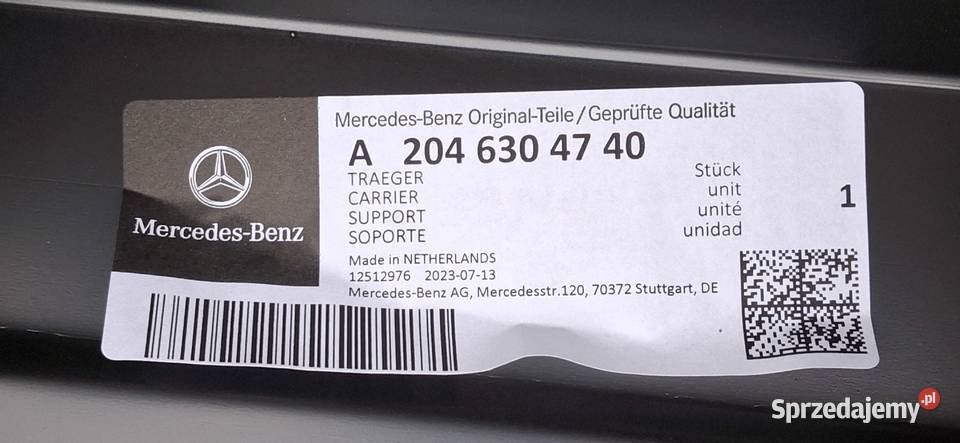 MERCEDES CKLASA W204 PRÓG METALOWY LEWY Bieleń