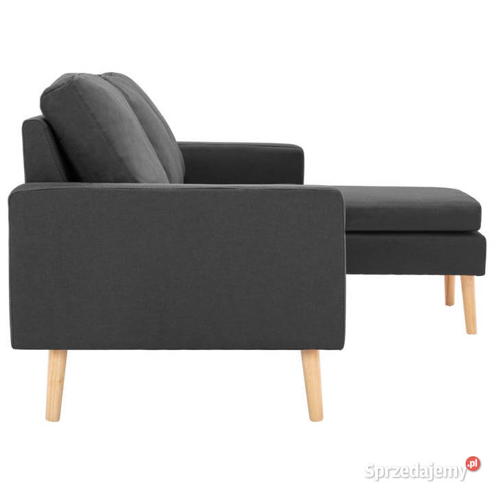3osobowa sofa z podnóżkiem ciemoszara Warszawa