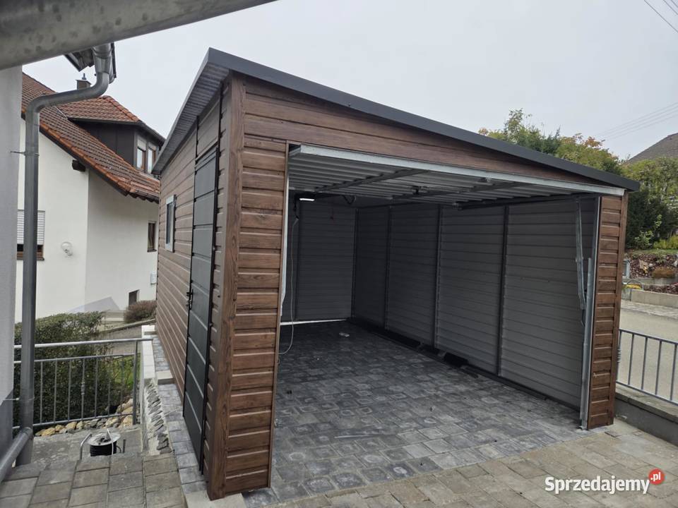 Garaż blaszany 35x5m Drewnopodobny Orzech Grafit opolskie Głuchołazy