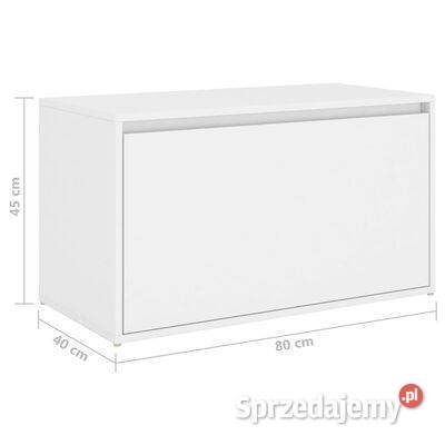 vidaXL Ławka do przedpokoju 80x40x45 biała płyta Warszawa