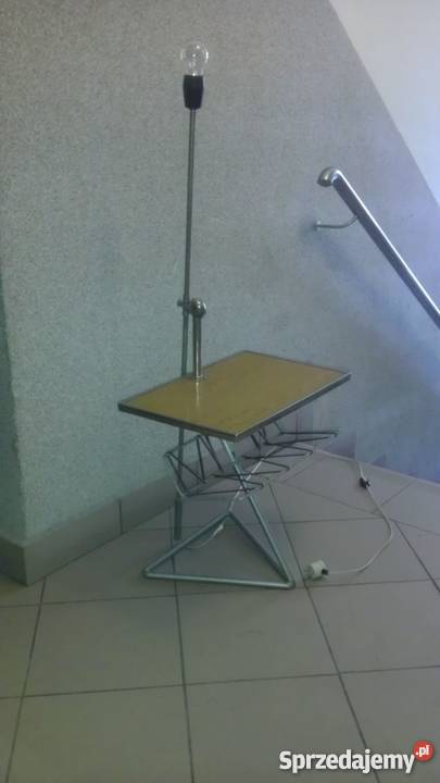 Stolik gazetnik z lampą PRL pomorskie Gdańsk