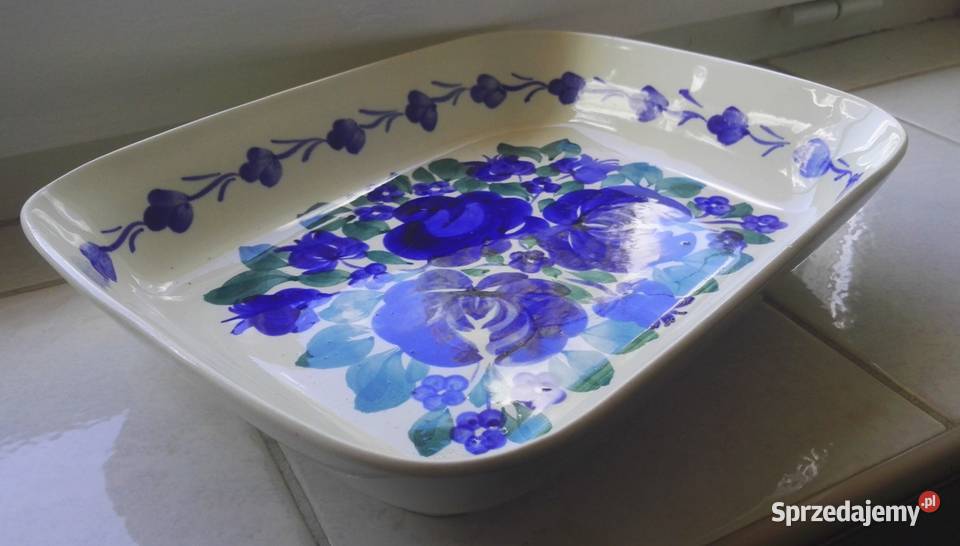 Fajansowy półmisek z dzbankiem Włocławek lata Warszawa