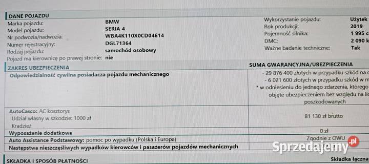 BMW seria 4 150KM dolnośląskie