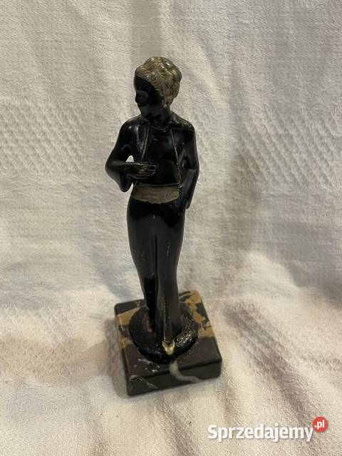 Metalowa figurka Art Dco elegancka postać na Kraków sprzedam