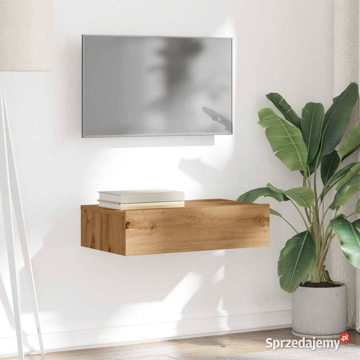 Szafka telewizyjna z LED dąb artisan 60x35x155 Warszawa