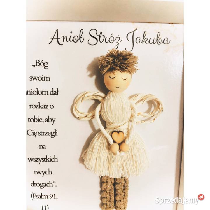 Aniołek makrama Anioł Stróż rękodzieło Boho