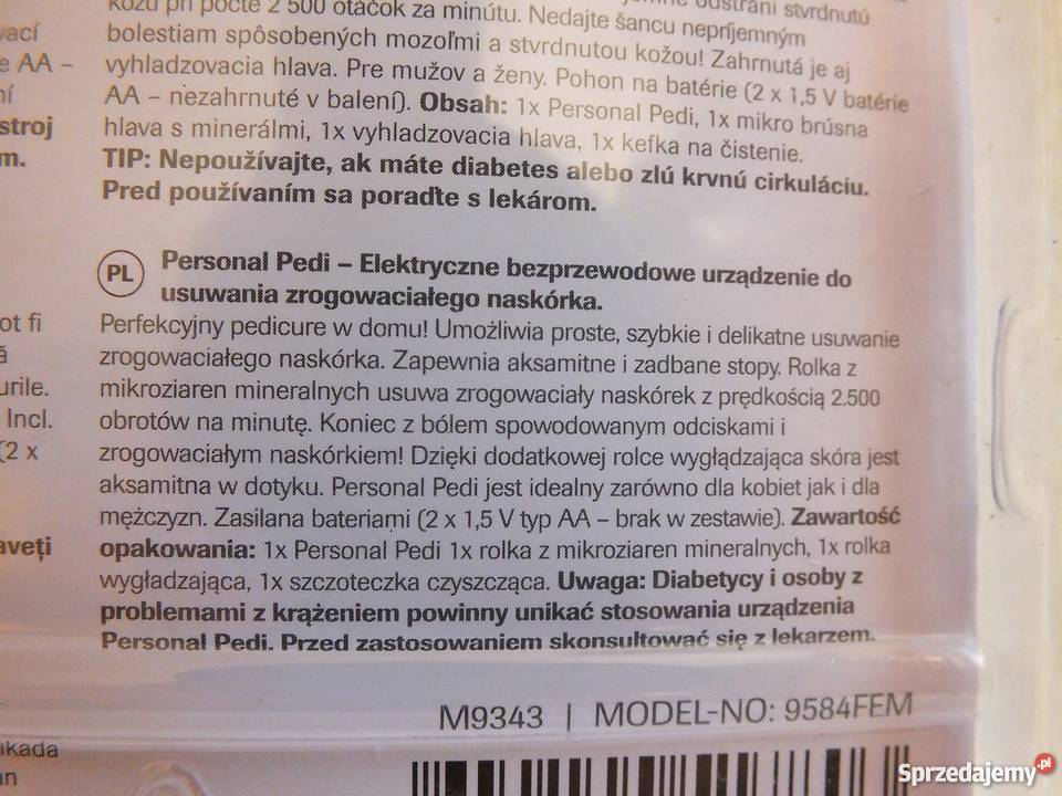 Elektryczna tarka do stóp pięt frezarka polerka Żary
