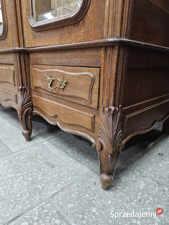 Stara dębowa szafa Ludwikowska rocaille Francja Nowy Sącz