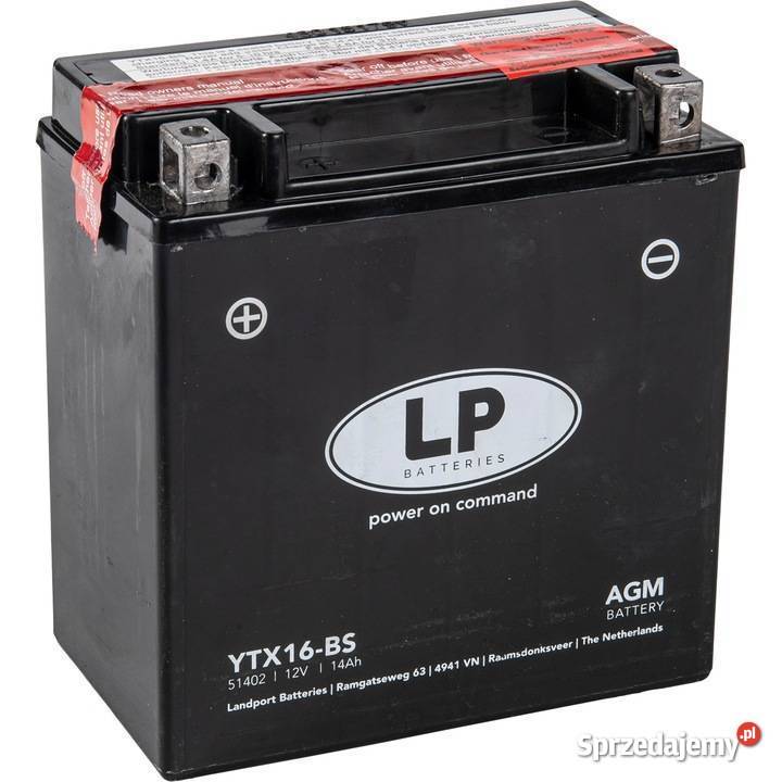 Akumulator motocyklowy Landport YTX16BS 12V 14Ah Białystok sprzedam