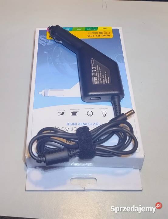 Zasilacz ładowarka samochodowa do laptopa wejwyj