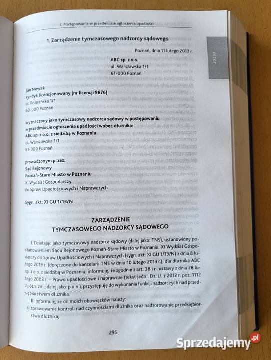 Wzory pism i orzeczeń Upadłość i Naprawcze Włodawa