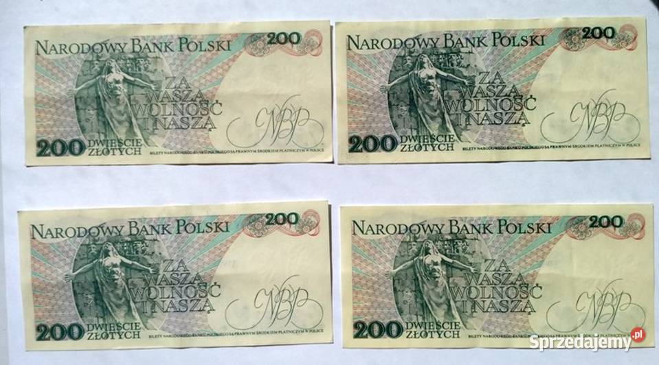 Banknot 200 z 1988 seria EM Stan Rzeszów sprzedam