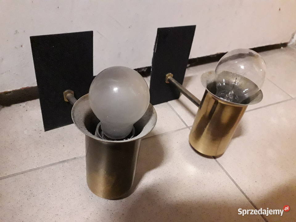 Kinkiety mosiężne art deco prl Antyki Warszawa