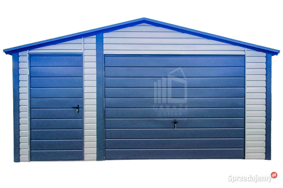 Garaż Blaszany 5x6m Brama Uchylna Drzwi Antracyt Dąbrowa Górnicza