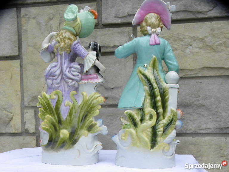 KOMPLET WIELKICH FIGUR FRANCUSKA ARYSTOKRACJA Antyki, Sztuka, Kolekcje Kraków sprzedam