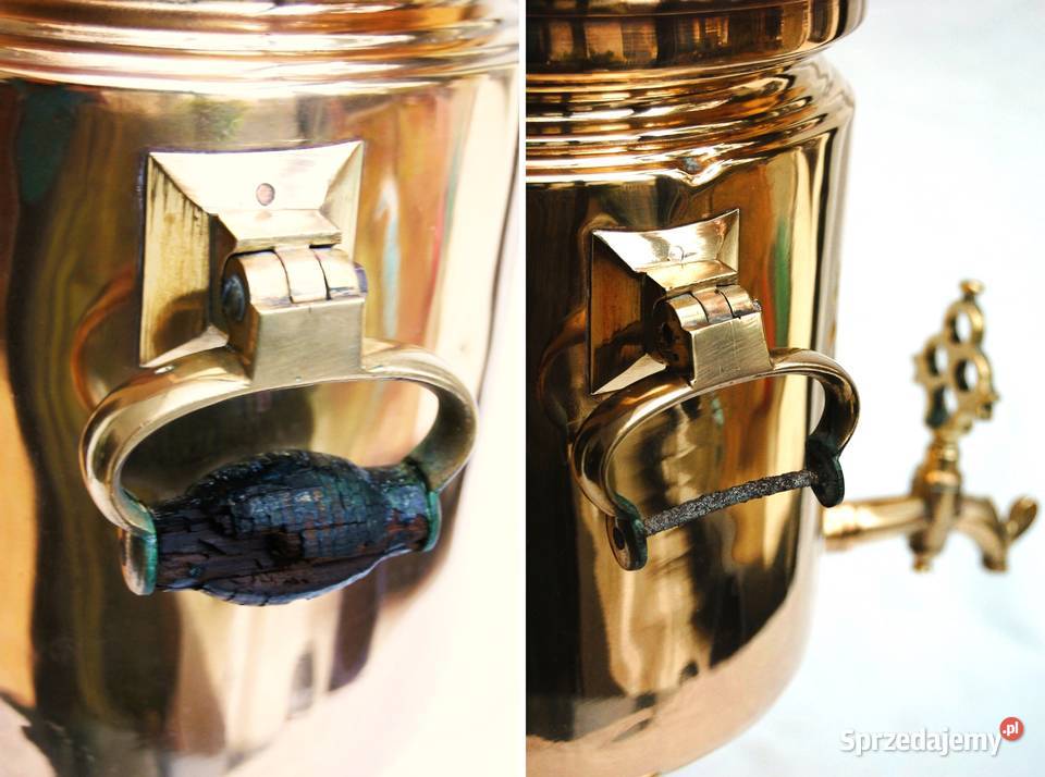 Samowar mosiężny carski Carska Rosja Moskwa Lublin