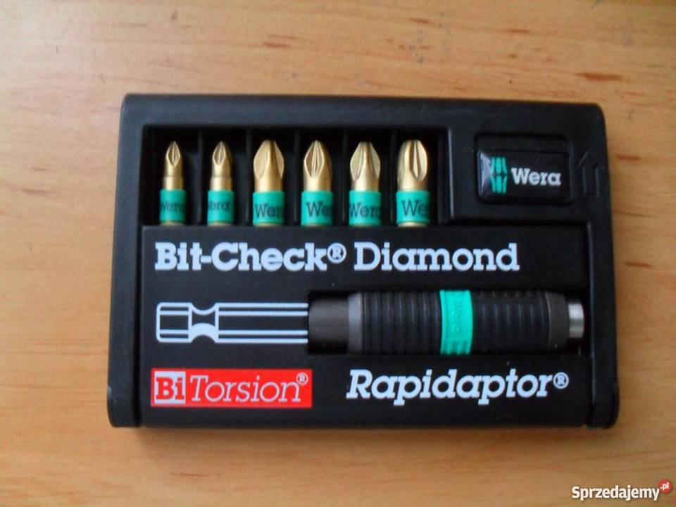 Bity WERA Bit-CHECK 6szt Rapidaptor/diamentowe