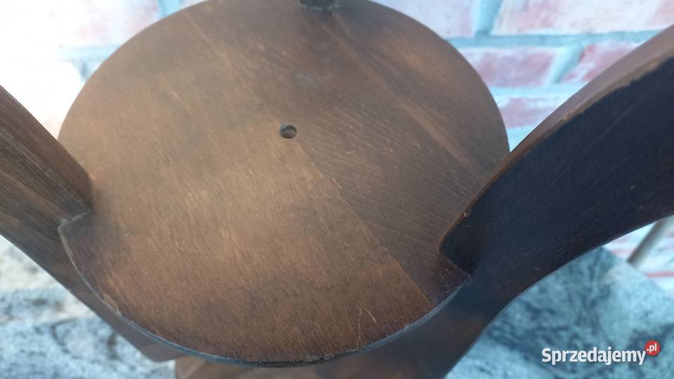 Kwietnik dębowy drewniany okrągły Stojak na Gawroniec sprzedam
